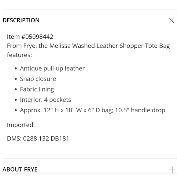 Frye Melissa Shopper Beige Leather Tote Bag - Picture 2 of 8